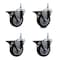 Service Caster 4 Inch Maroon Polyurethane 12 MM Threaded Stem Caster Set with Brake SCC-TS20S414-PPUB-MRN-PLB-M1215-4 - alternate 1